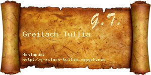 Greilach Tullia névjegykártya